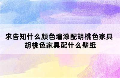 求告知什么颜色墙漆配胡桃色家具 胡桃色家具配什么壁纸